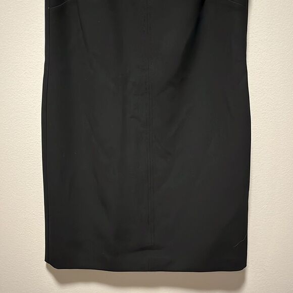 TRINA TURK (NWT) Marta Embellished Collar Crepe Black Mini Shift Dress, Size 6 - Picture 5 of 15